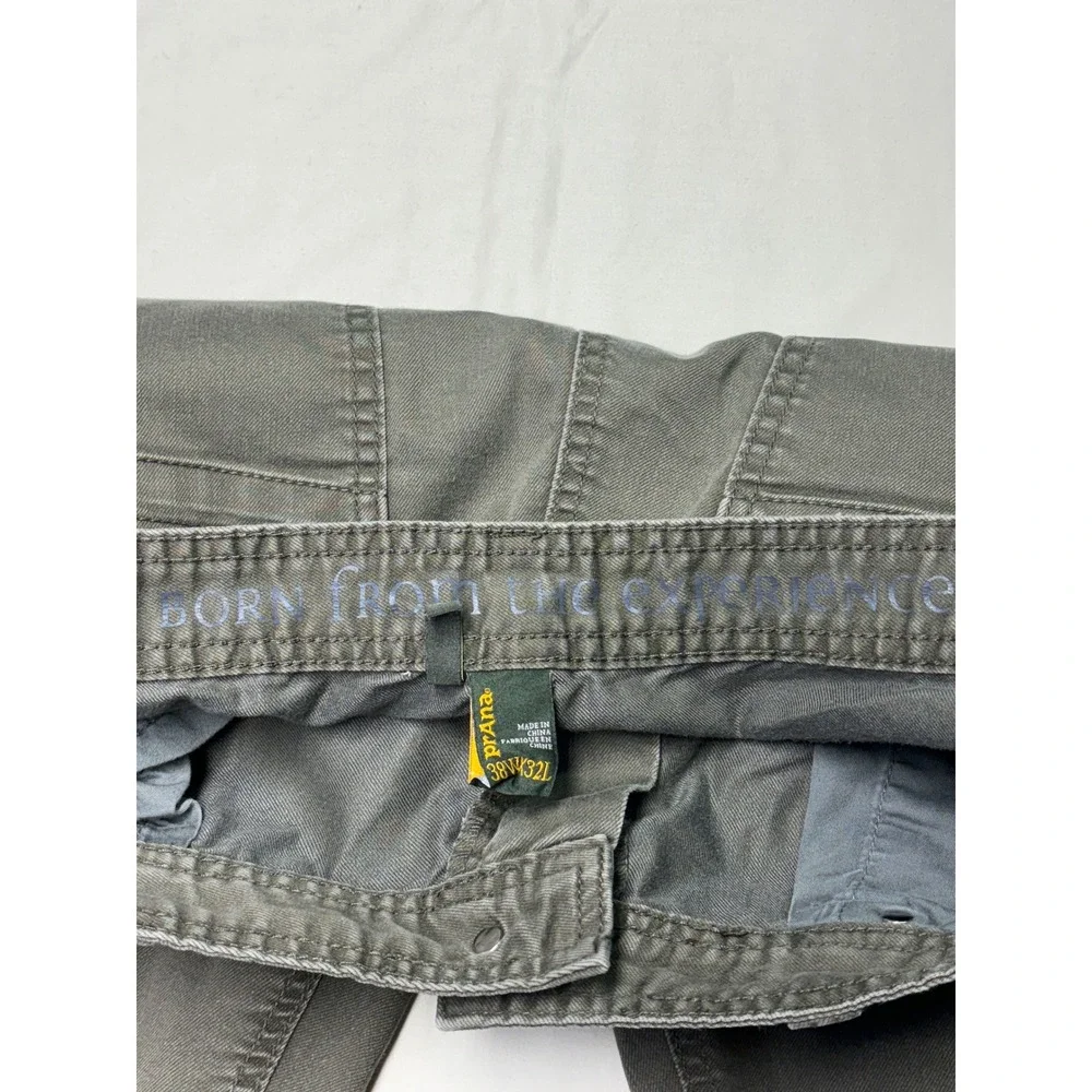 Prana Slim Fit Pants Men's 38x32 Gray‎ Chino Outdoor Adventure Bridger
